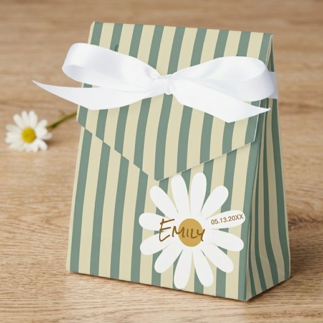 Caixas de Favor Personalizadas da Margarida Verde  (Criador carregado)