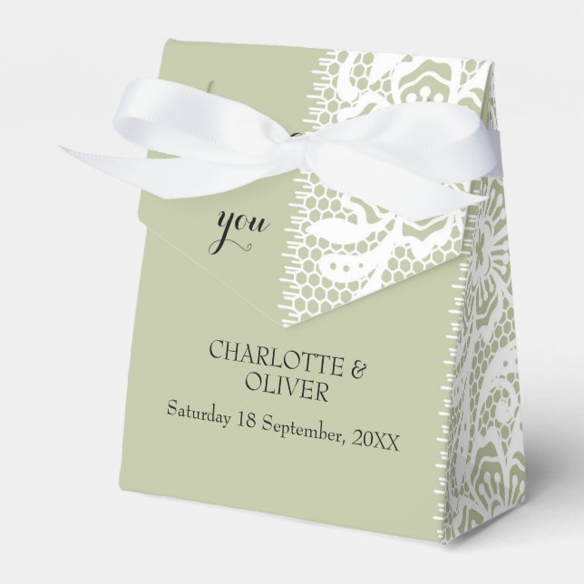 Caixas de Favor Personalizadas de Floral Blush Min (Frente)