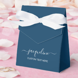 Caixas de Favor Personalizadas de Tenda Azul com T