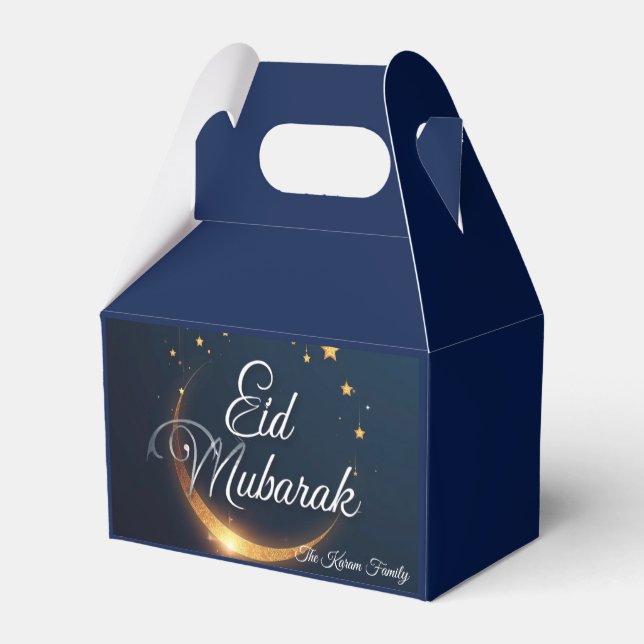 Caixas de Favor Personalizadas Eid Mubarak (Verso)