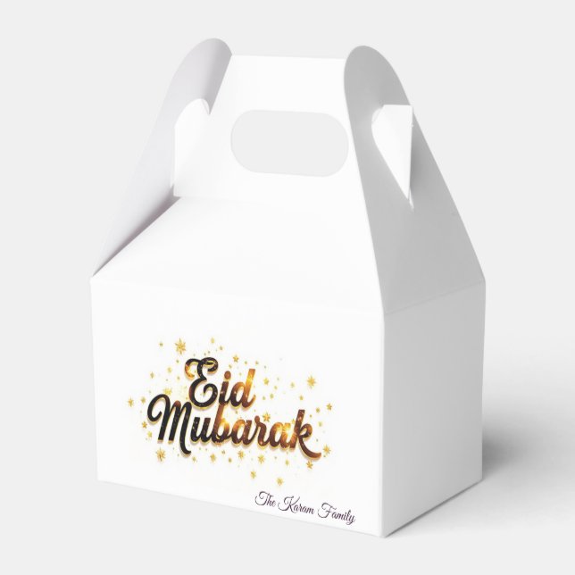 Caixas de Favor Personalizadas Eid Mubarak (Verso)