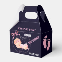 Caixas de Favor Personalizadas Fofas para Chás de