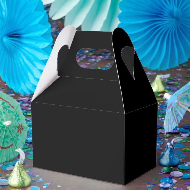 Caixas de Favor Personalizadas Pretas – Gable 4x2. (Festa)