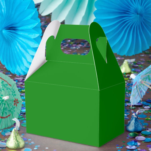 Caixas de Favor Personalizadas Verdes – Gable 4x2. (Festa)