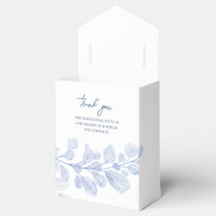 Caixas de Favor Romântica Clássica Azul Floral Rom