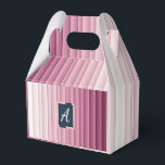 Caixas de Favor Verticais com Monograma Personaliz<br><div class="desc">Caixas de favor com um monograma personalizado e design de gradiente vertical rosa. Perfeitas para festas,  casamentos e celebrações.</div>