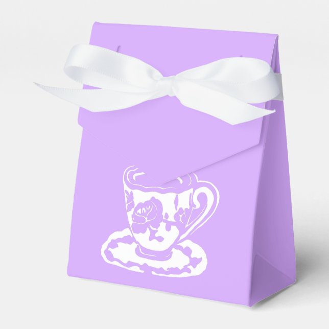 Caixas de favores Lilac e White Teacup (Frente)