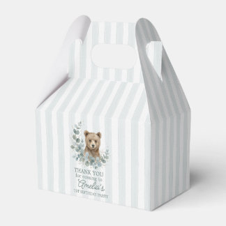 Caixas de Favoritos de Aniversário de Urso Marrom