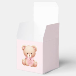 Caixas de Favoritos do Chá de fraldas Rosa Bear