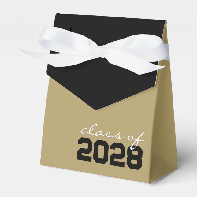 Caixas de Favoritos para Graduação Dourada e Preta (Frente)