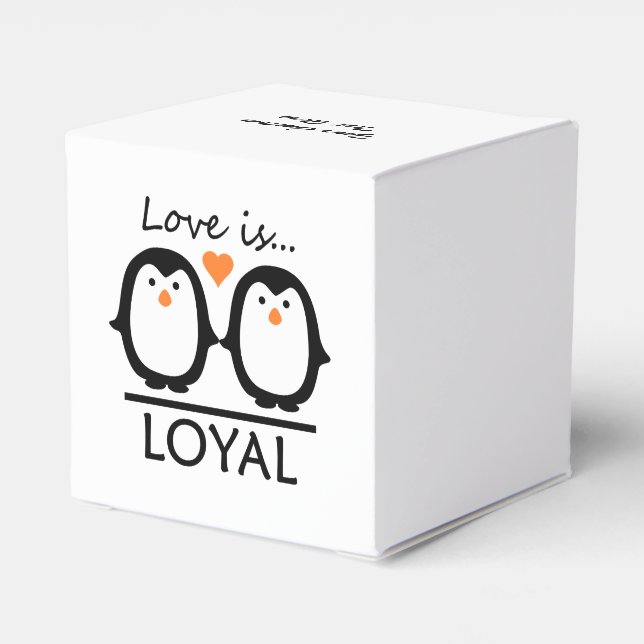 Caixas de favoritos personalizadas do Pinguim Love (Verso)