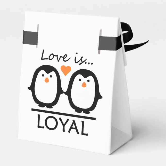 Caixas de favoritos personalizadas do Pinguim Love (Verso)