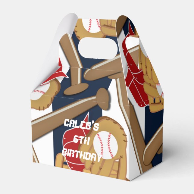 Caixas de Festa de aniversário de Baseball Blue St (Frente)