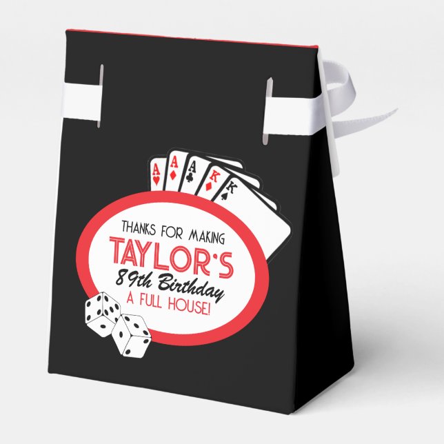 Caixas de Festa de aniversário de pôquer Black Cas (Verso)