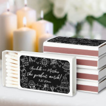 Caixas de Fósforos de Casamento Caprichosas Desenh