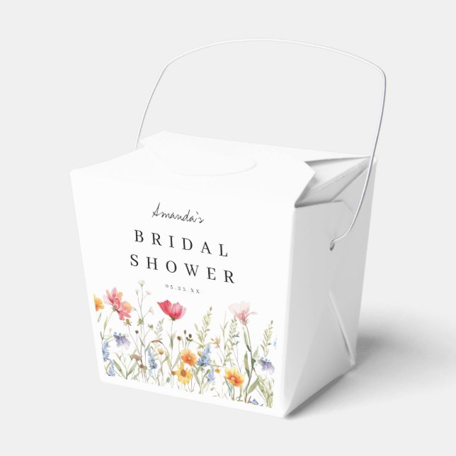 Caixas de Lembranças para Chá de Noiva com Florais (Frente)