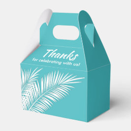 Caixas de Lembrancinhas de Festa com Palmas Branca