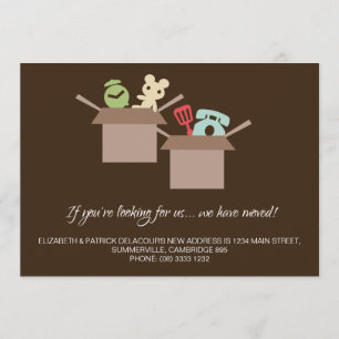 Caixas de papelão Anúncio de movimento marrom