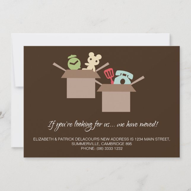 Caixas de papelão Anúncio de movimento marrom (Frente)