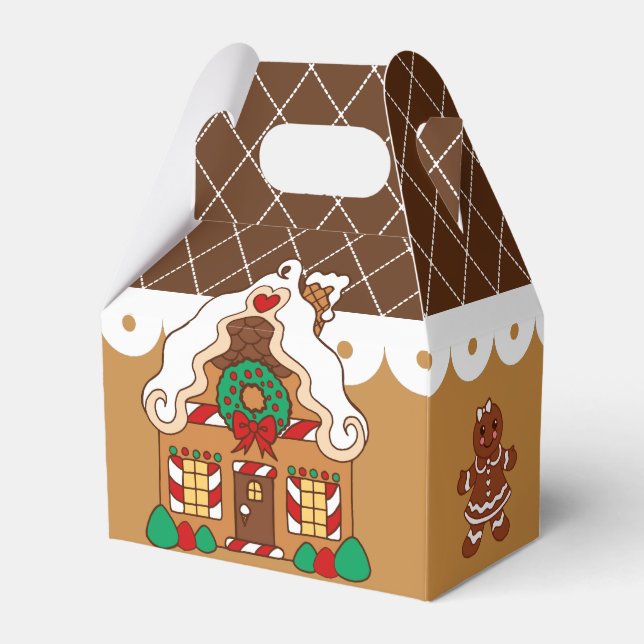 Caixas de Presente de Casa de Biscoito de Natal  (Frente)