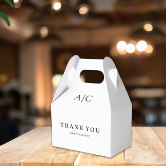 Caixas de Presente de Casamento com Monograma Bran