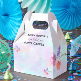 Caixas de Presente de Casamento Rosa Azul Romântic
