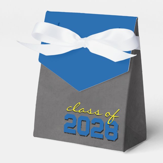Caixas de Presente de Formatura de Giz Médio Azul  (Frente)