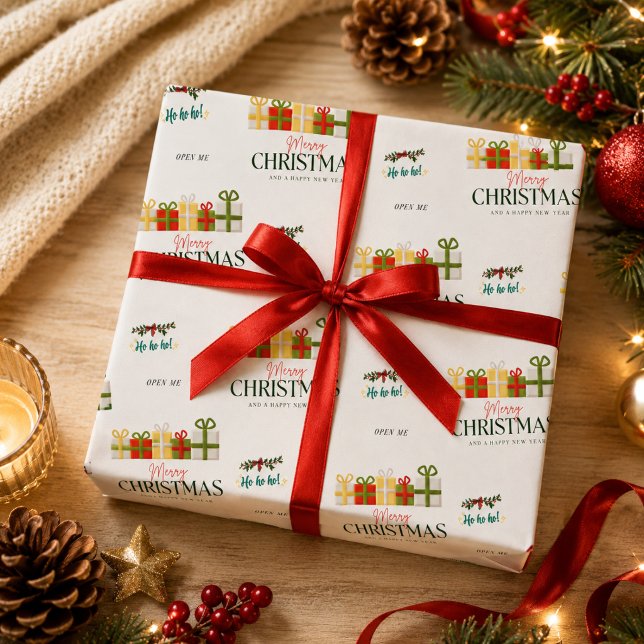 Caixas de Presente de Natal Papel de Embrulho de F (Criador carregado)