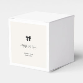 Caixas de Presente de Noiva com Laço Preto Elegant