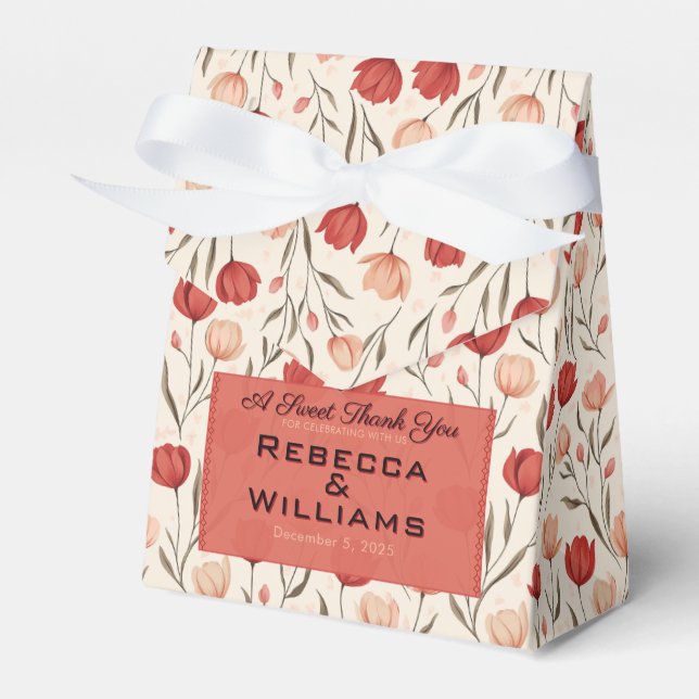 Caixas de Presente de Recepção de Tulipa na Moda (Frente)