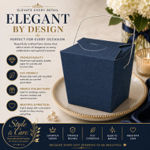 Caixas de Presente Elegantes em Azul Texturizado p
