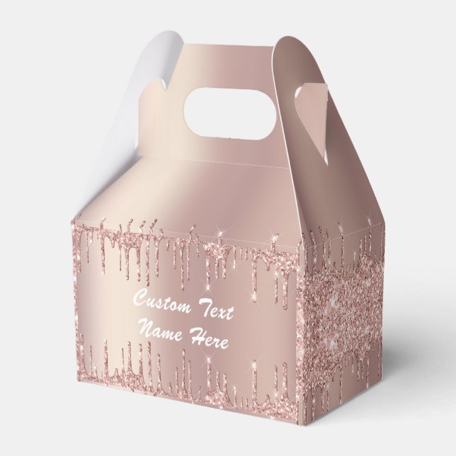 Caixas de Presente ou Lembrança com Brilho em Rose (Verso)