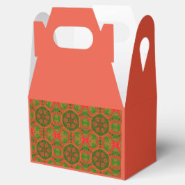 Caixas de presentes laranja e caleidoscópio verde