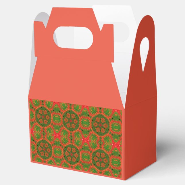 Caixas de presentes laranja e caleidoscópio verde (Aberto)