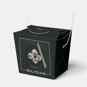 Caixas do favor da tomada-para fora do sushi