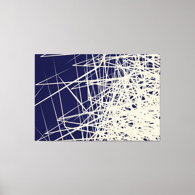 Caixas Empilhadas Azul - Impressão de Tela (Frente)