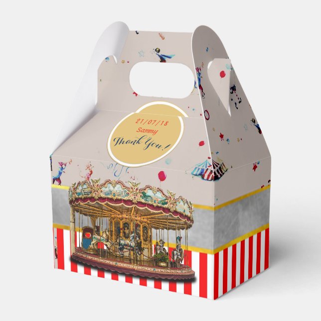 Caixas Gable de Circo Carrossel Vintage Personaliz (Frente)