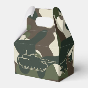 Caixas militares do favor de festa de aniversário
