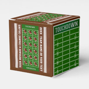 Caixas personalizadas do favor do futebol com SEU