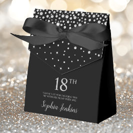 Caixinha De Lembrancinhas 18º aniversário Black Sparkly Obrigado
