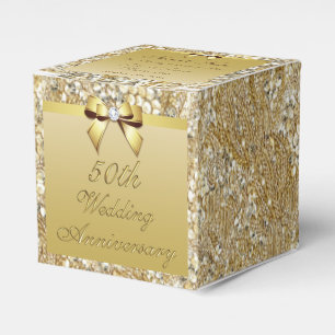 Caixinha De Lembrancinhas 50th Obrigado feito sob encomenda Dourado do