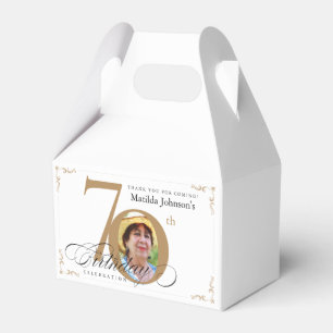 Caixinha De Lembrancinhas 70 de Fotografia Personalizada da Caligrafia Branc