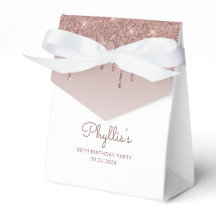 80 Birthday Elegant Rosa-Glitter Dourado