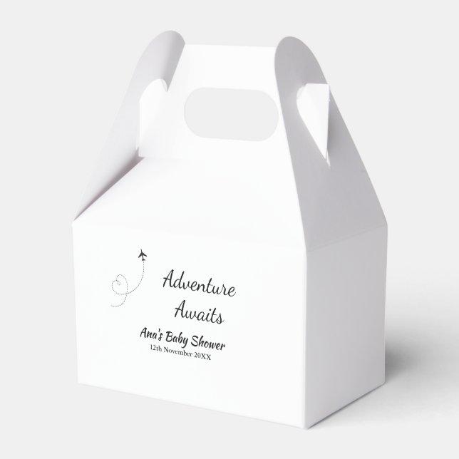 Caixinha De Lembrancinhas A Adventure aguarda o nome da adição do chá de fra (Frente)