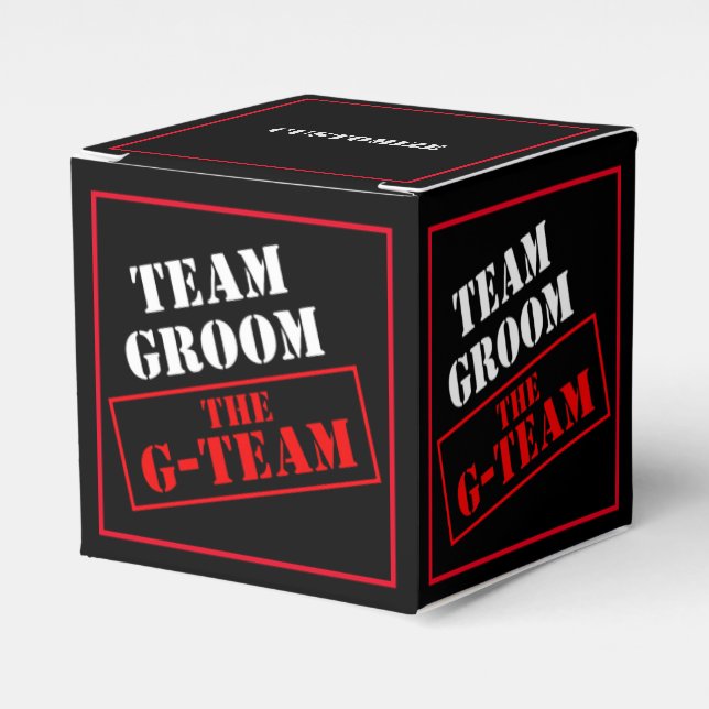 Caixinha De Lembrancinhas A Equipe G-Team Groom Cube (Frente)