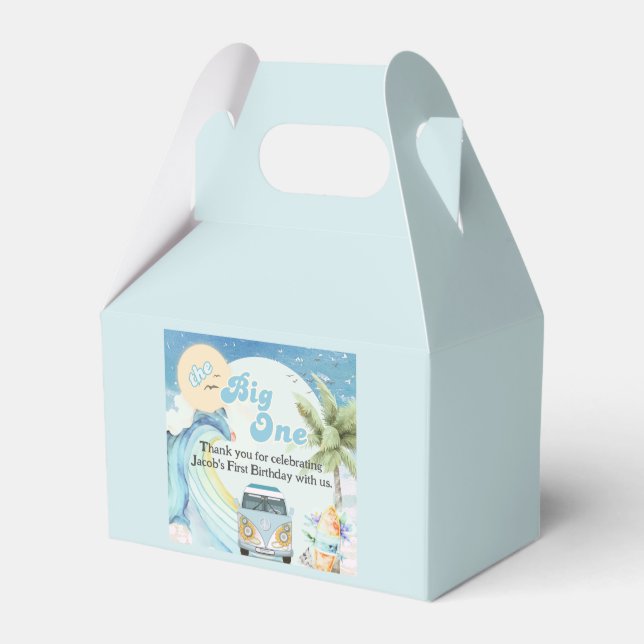 Caixinha De Lembrancinhas A Grande Festa de aniversário De Surfe (Frente)