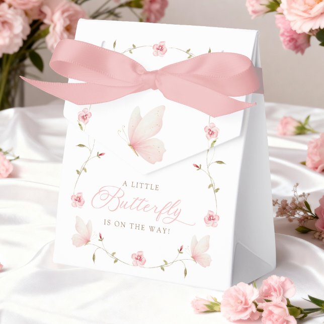 Caixinha De Lembrancinhas A Little Butterfly Baby Shower Favor Box (Criador carregado)