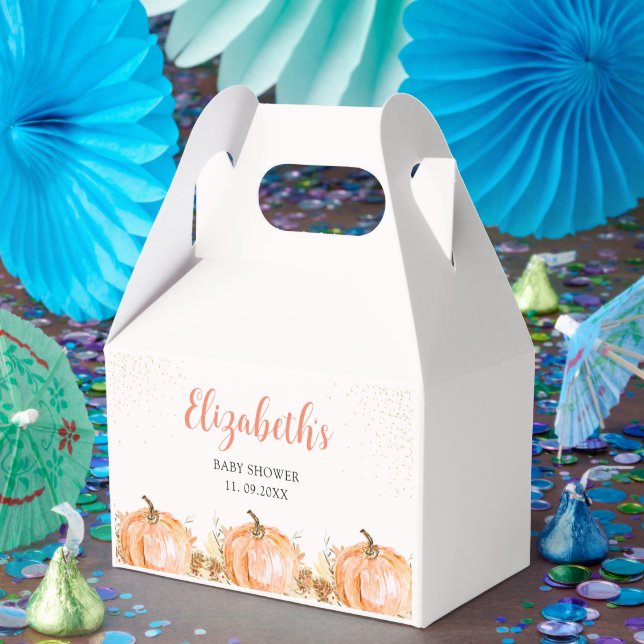 Caixinha De Lembrancinhas a Little Pumpkin is on her Way, Baby Shower (Festa)