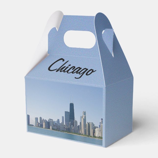 Caixinha De Lembrancinhas A Skyline de Chicago (Verso)