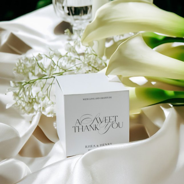 Caixinha De Lembrancinhas A Sweet Thank You Modern Wedding Favor Boxes (A Sweet Thank You Modern Wedding Favor Boxes)